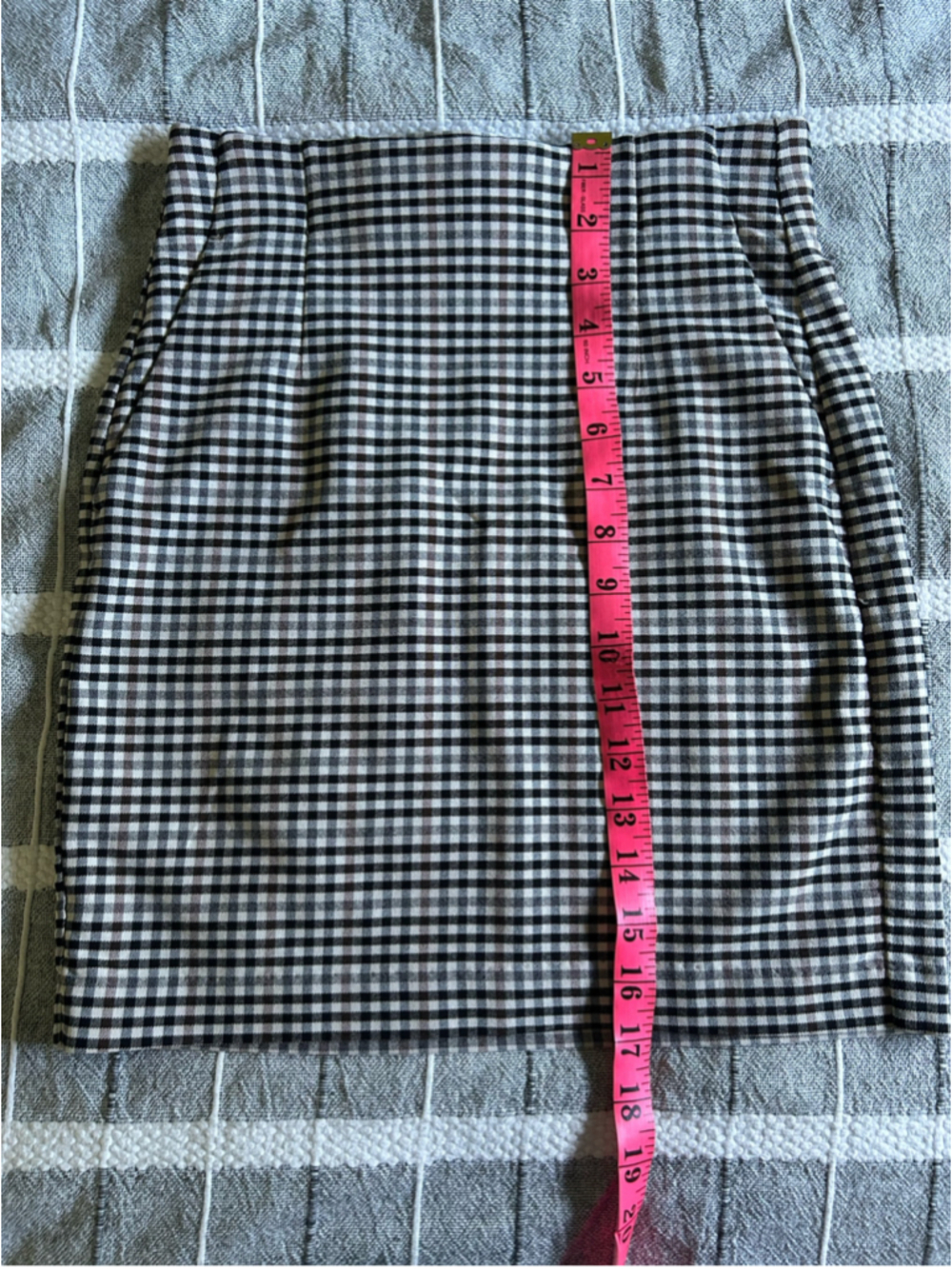 Plaid Mini Skirt, Size XS, Brown Colour-way - Picture 4 of 5